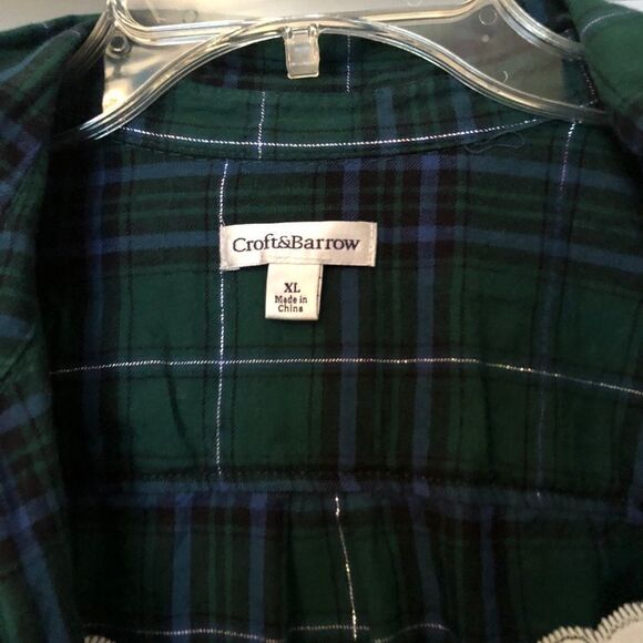 Croft & Barrow Button plaid shirt, xl - Picture 6 of 9